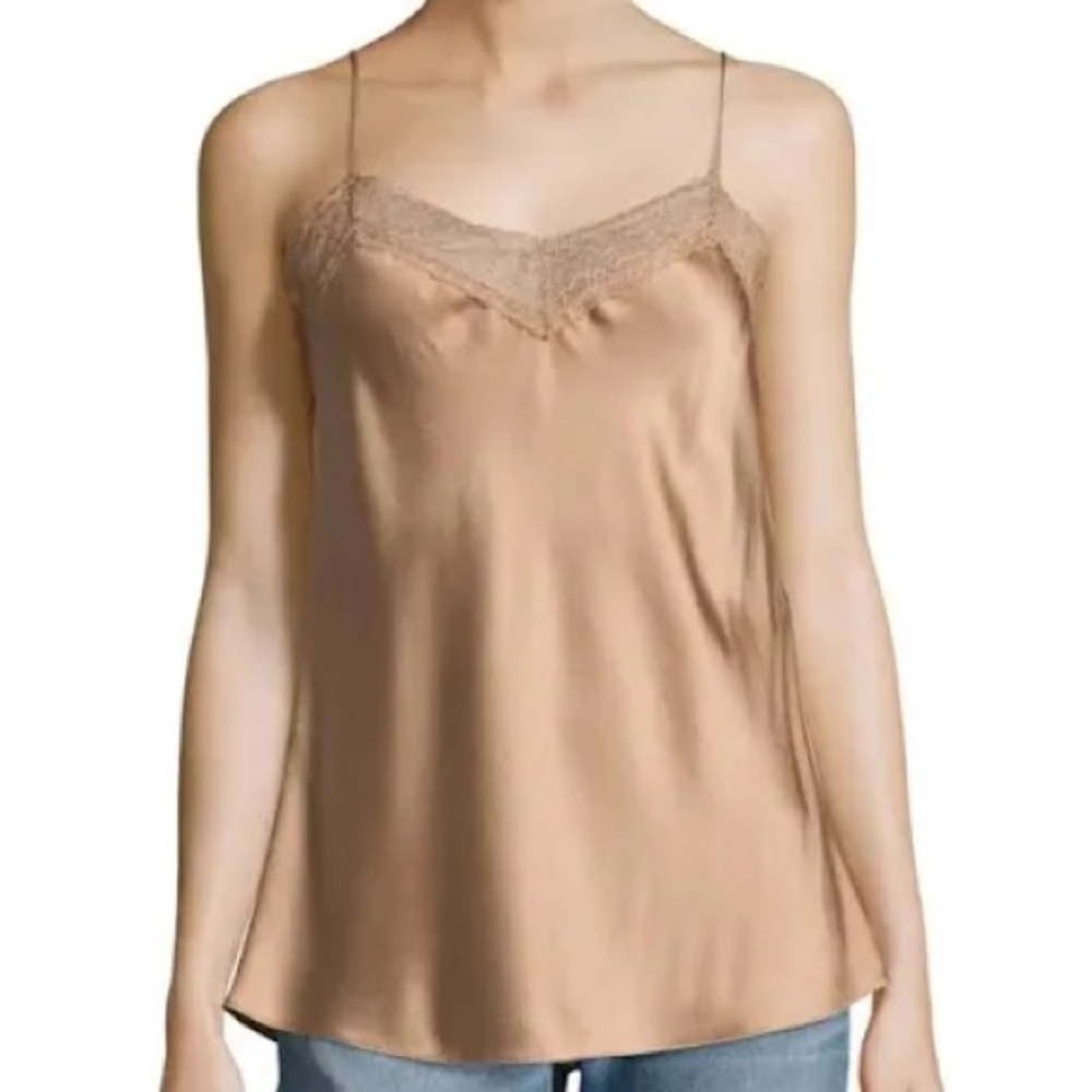 Vince tan silk lace Cami Size XS NEW